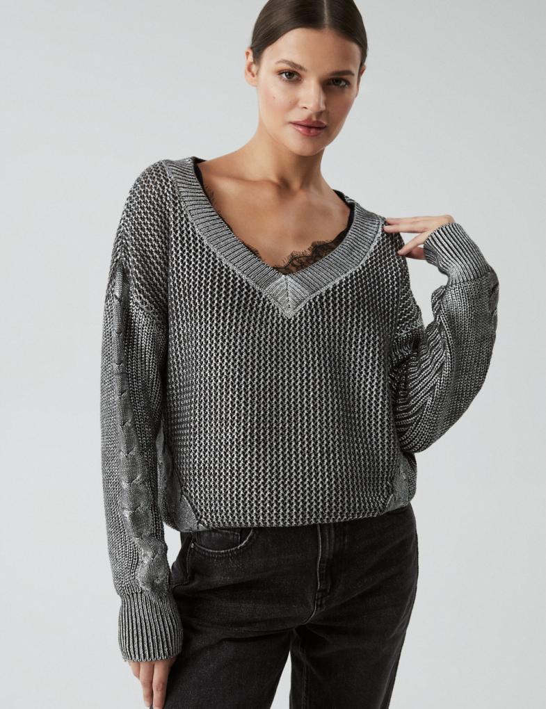 Moda Swetry Sweter z dzianiny Forever 21 Sweter z dzianiny jasnoszary W stylu casual 