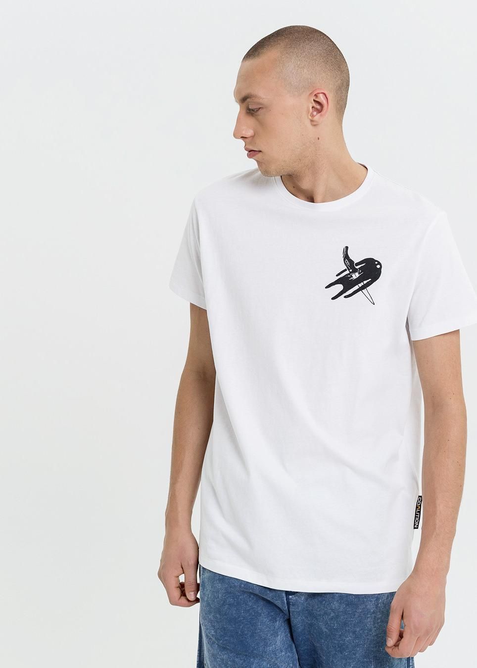 SALSATIONサルセーション Tshirt with split white SALSATIONサルセーション Tshirt with split white SALSATION