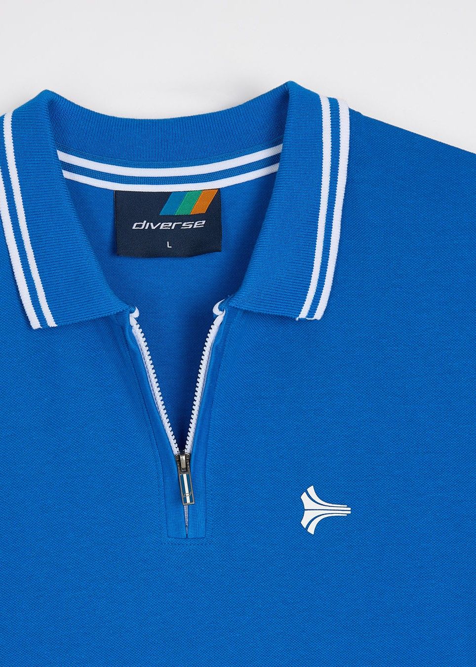 Koszulka polo z piki zapinana na zamek - Diverse