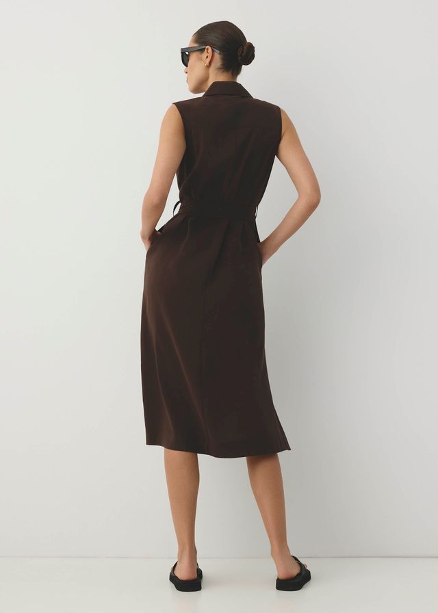 Safari style dress with collar and belt - Diverse Safari style dress with collar and belt - Diverse