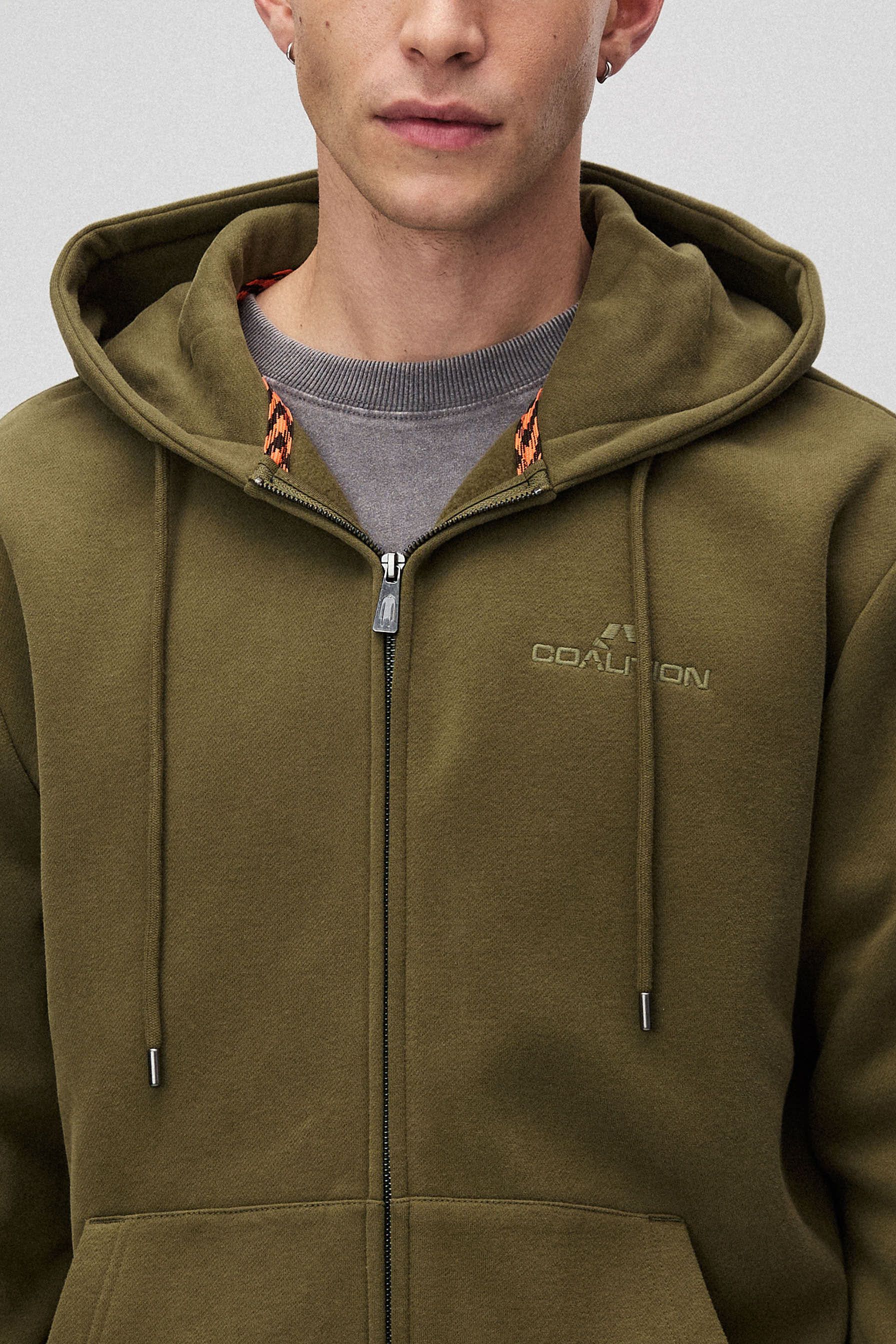 Unzipped hoodie with corporate logo - Diverse