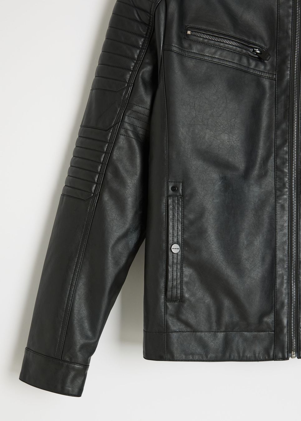 Men's imitation leather jacket - Diverse