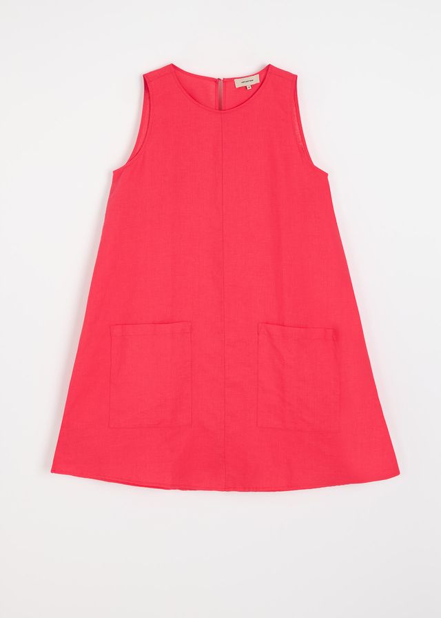 Women's linen dress with pockets - Diverse