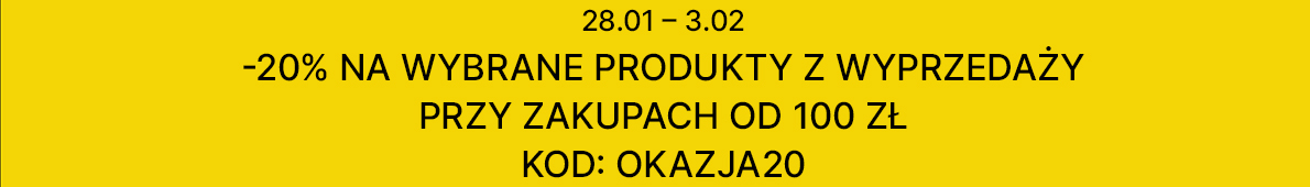 20% Dodatkowego rabatu na wybrane produkty do zakupów od 100 zł