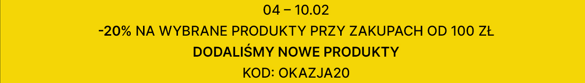 20% Dodatkowego rabatu na wybrane produkty do zakupów od 100 zł